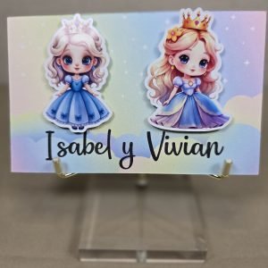 12 Tarjetas 3D Princesas