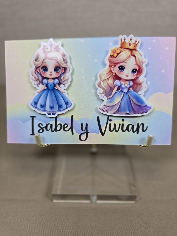 12 Tarjetas 3D Princesas
