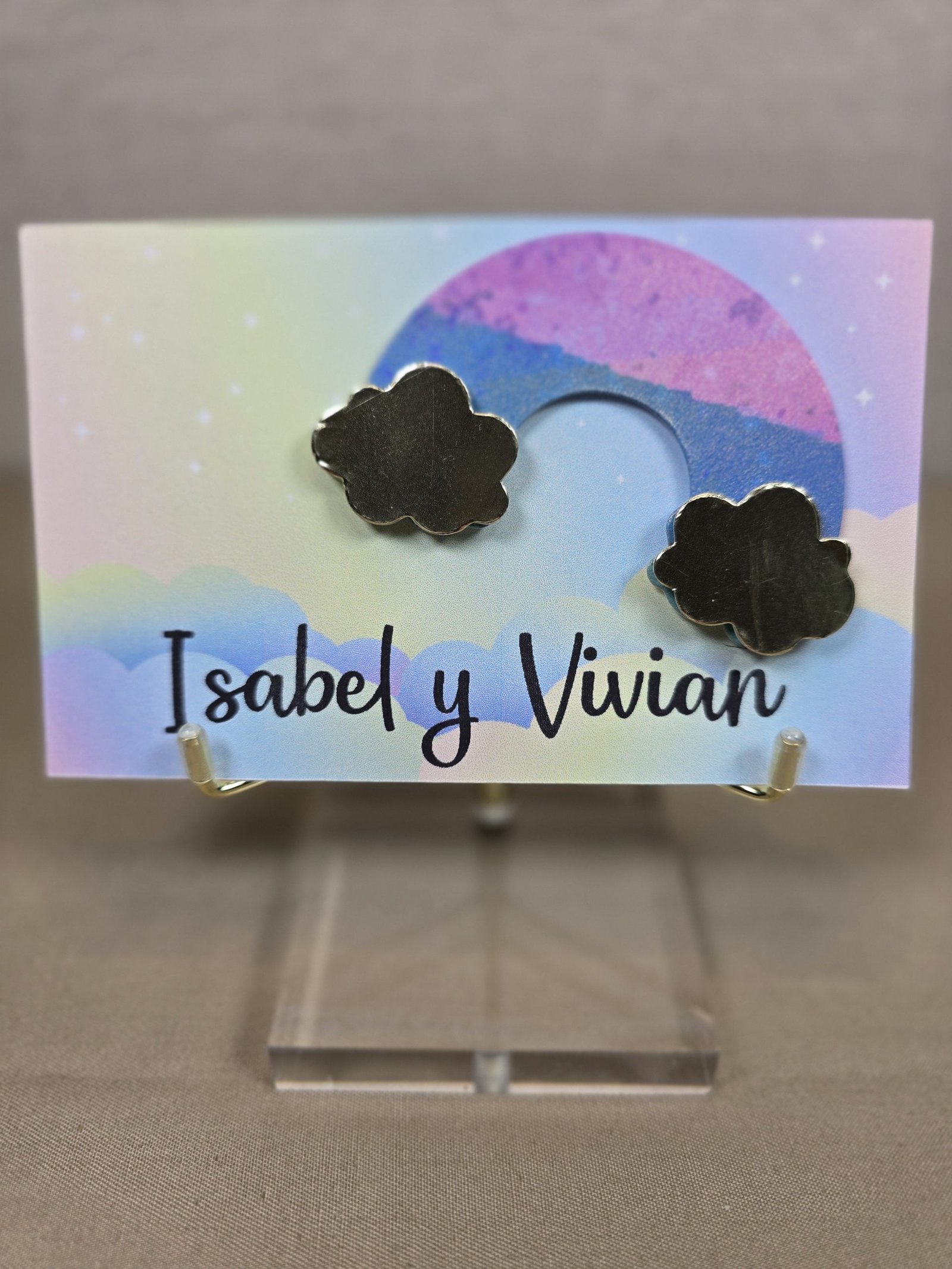 12 Tarjetas 3D arcoiris