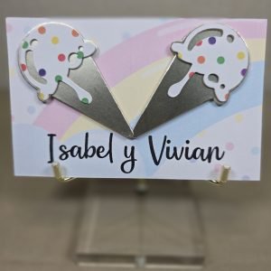 12 Tarjetas 3D cono con helado