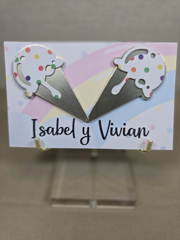 12 Tarjetas 3D cono con helado