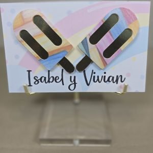 12 Tarjetas 3D paletas color pastel