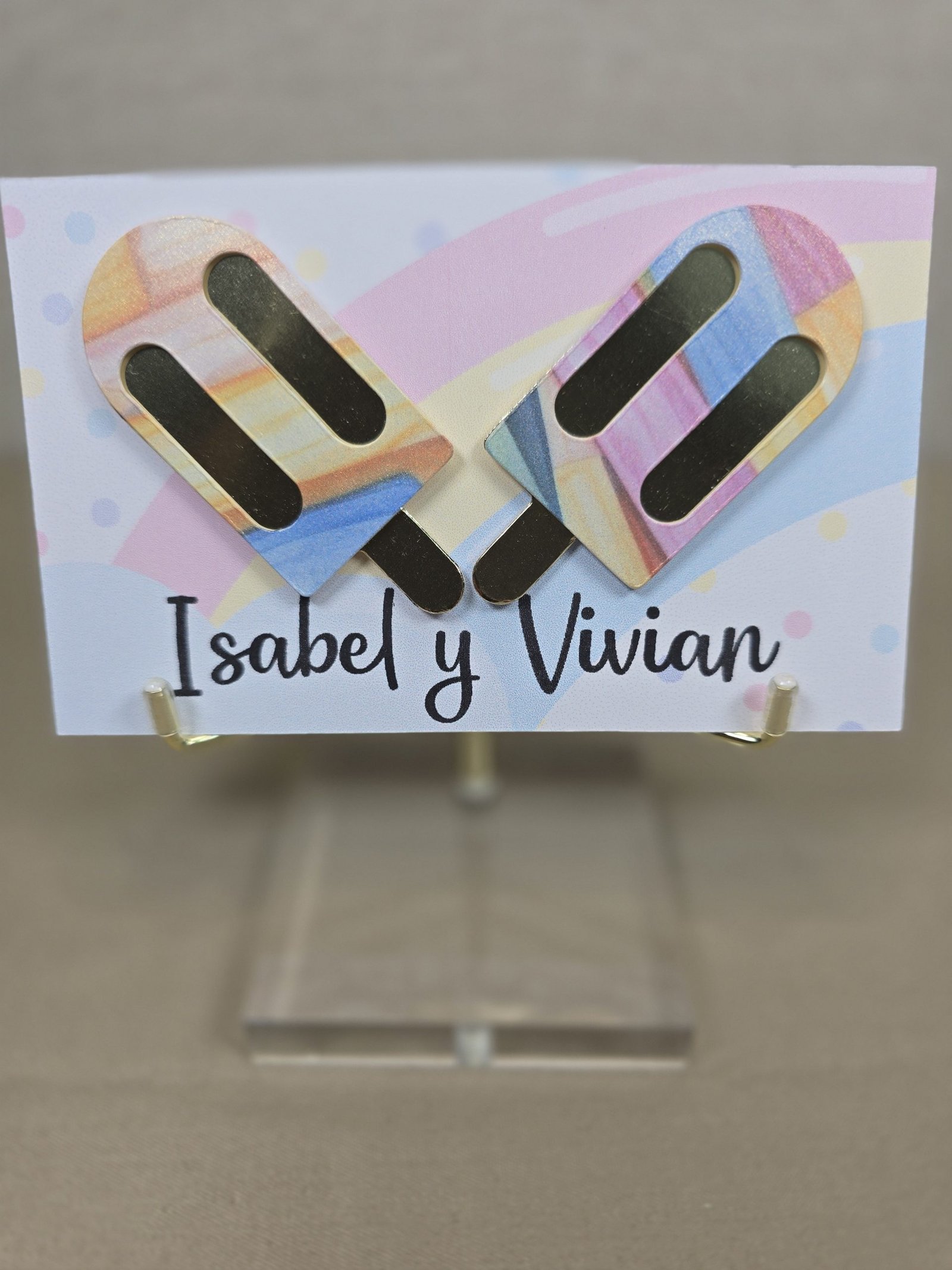 12 Tarjetas 3D paletas color pastel