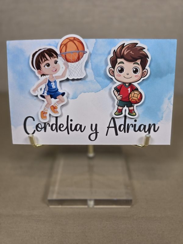 12 Tarjetas 3D deportistas