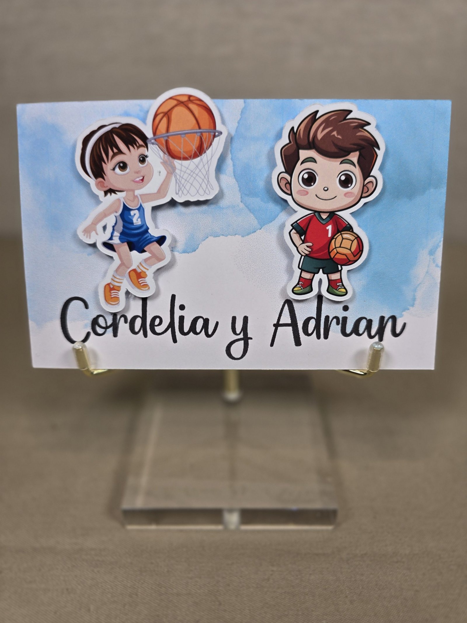 12 Tarjetas 3D deportistas