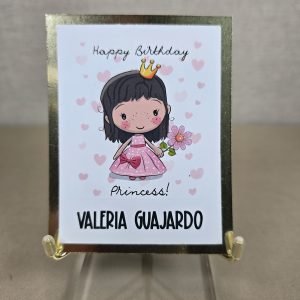 8 Tarjetas Princes Happy Birthday