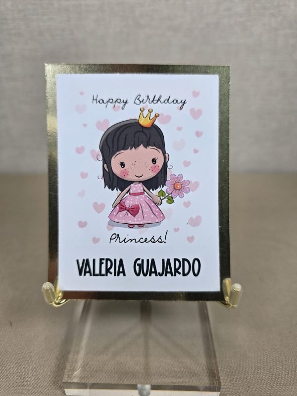 8 Tarjetas Princes Happy Birthday