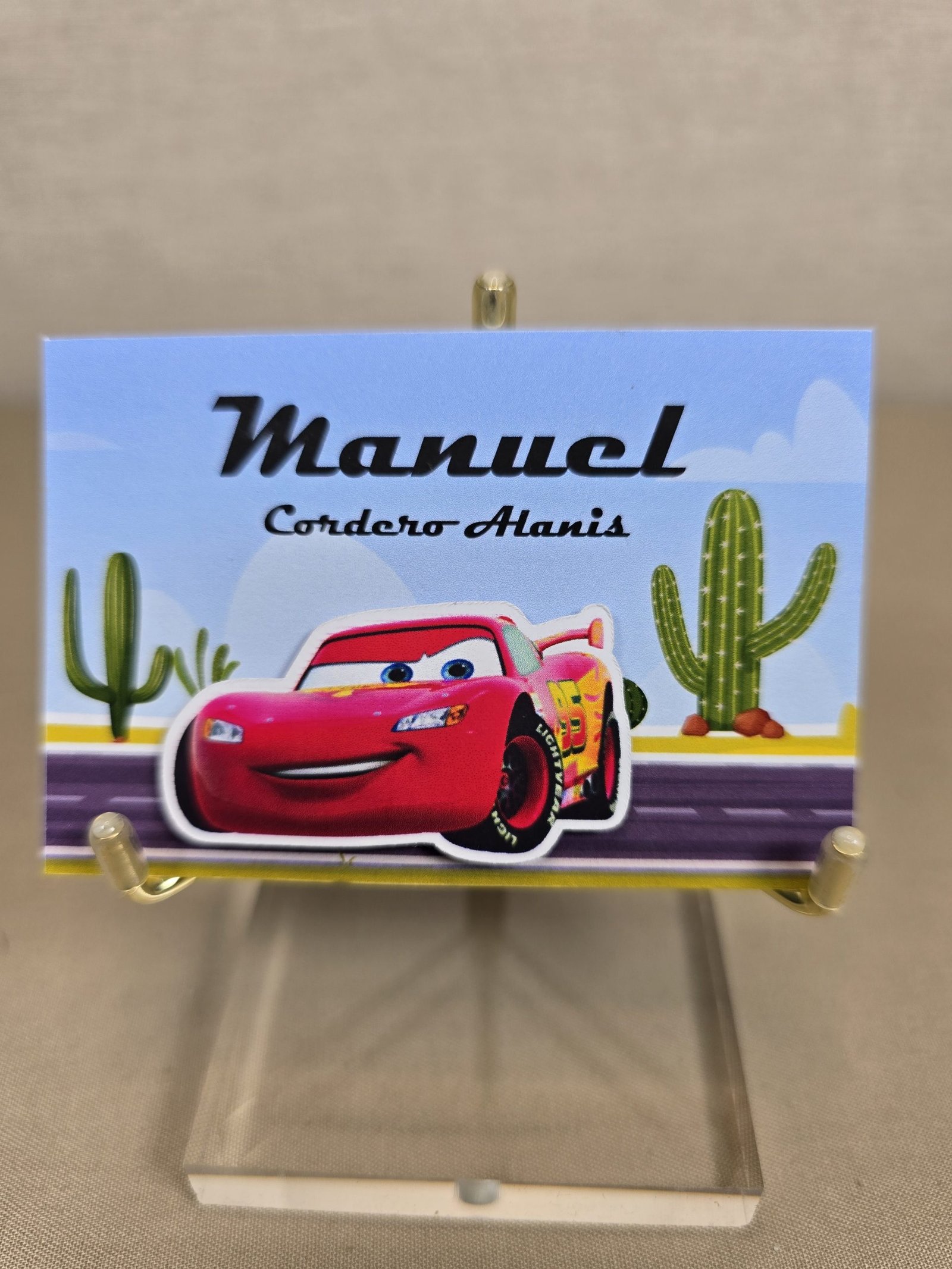 9 Tarjetas Cars chico