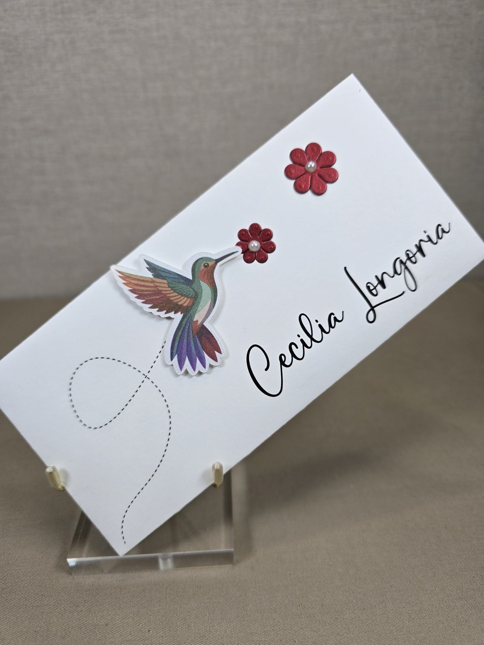 10 Sobres 3D colibrí