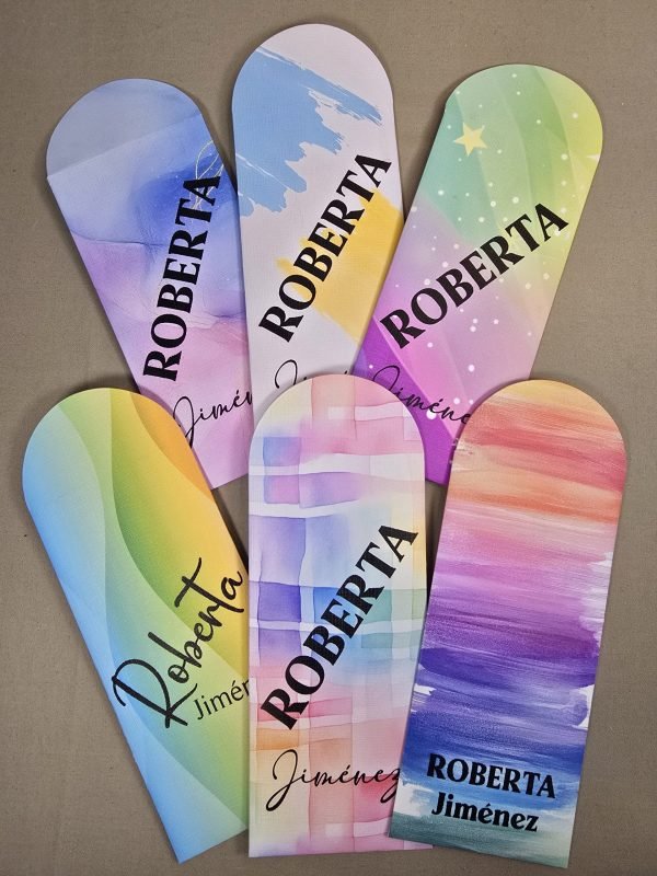 12 Sobres Colección arcoiris