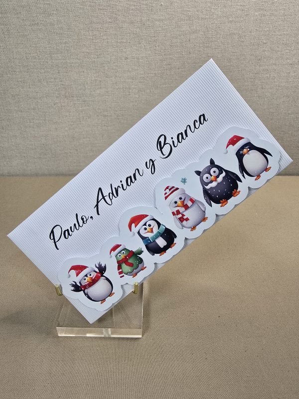 10 Sobres Pinguinos 3D