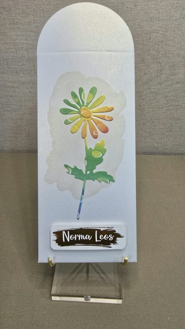 10 Sobres Flor vertical 3D