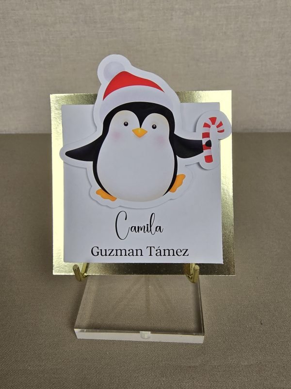 10 Tarjetas 3D Pingüino 2