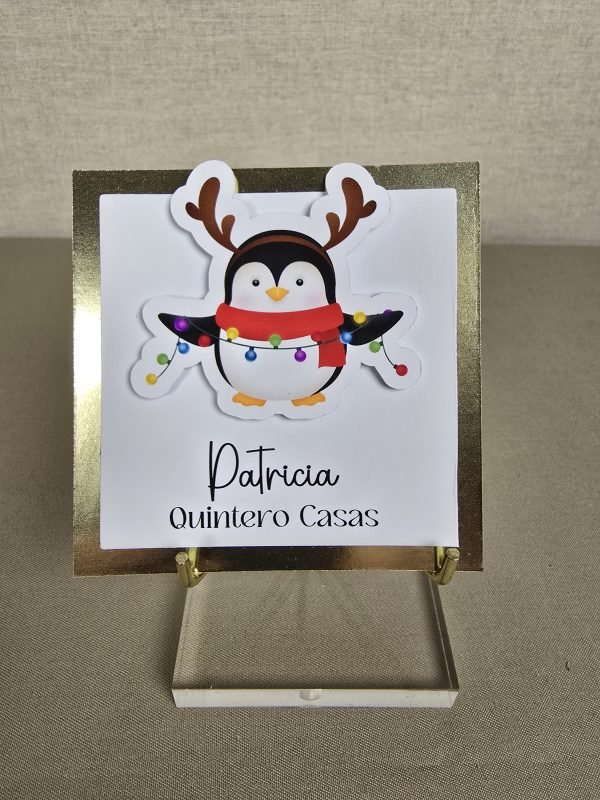 10 Tarjetas 3D Pingüino 1