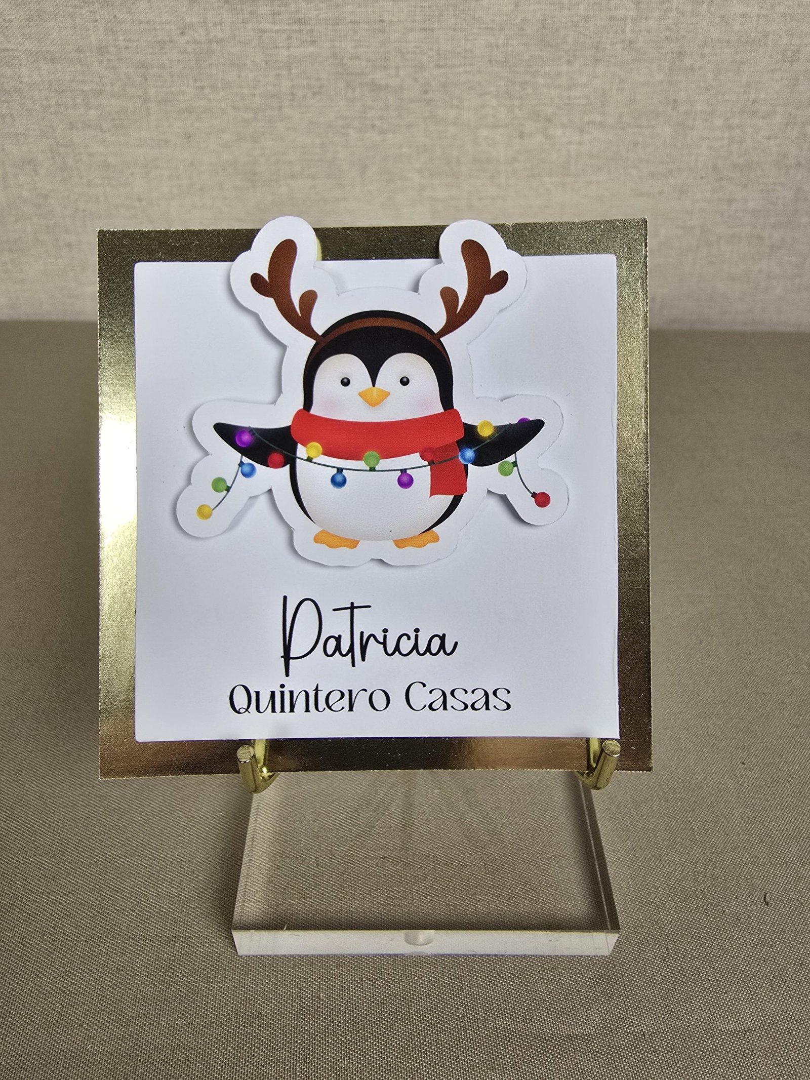 10 Tarjetas 3D Pingüino 1